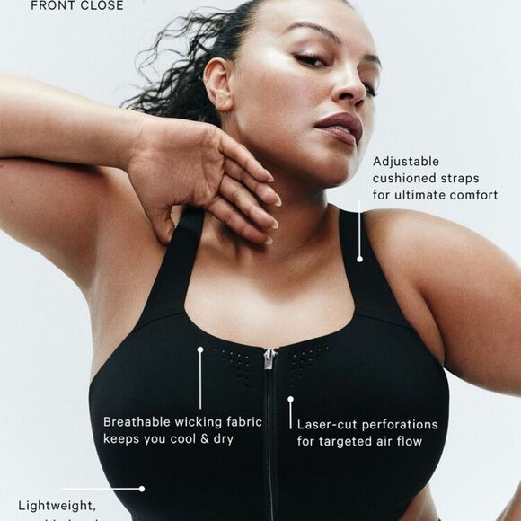 🔥Victoria's Secret olive green  Sports Bra with Front Zipper SZ 36D New - Picture 12 of 12